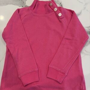 Crewcuts Cowl Neck Pullover Sweatshirt with Button Detail Pink M
